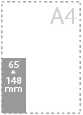 65 * 148mm<br/><span style='font-size:11px;'>(14,8 * 6,5 cm)</span>